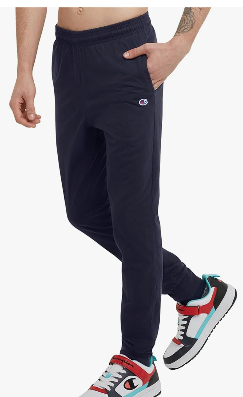 Champion Mens Joggers, Everyday Cotton, Lightweight Lounge Knit For Men, 31" L